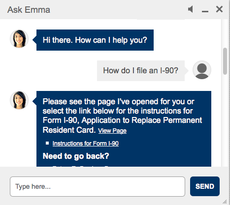 Emma wants to help you with your immigration questions!