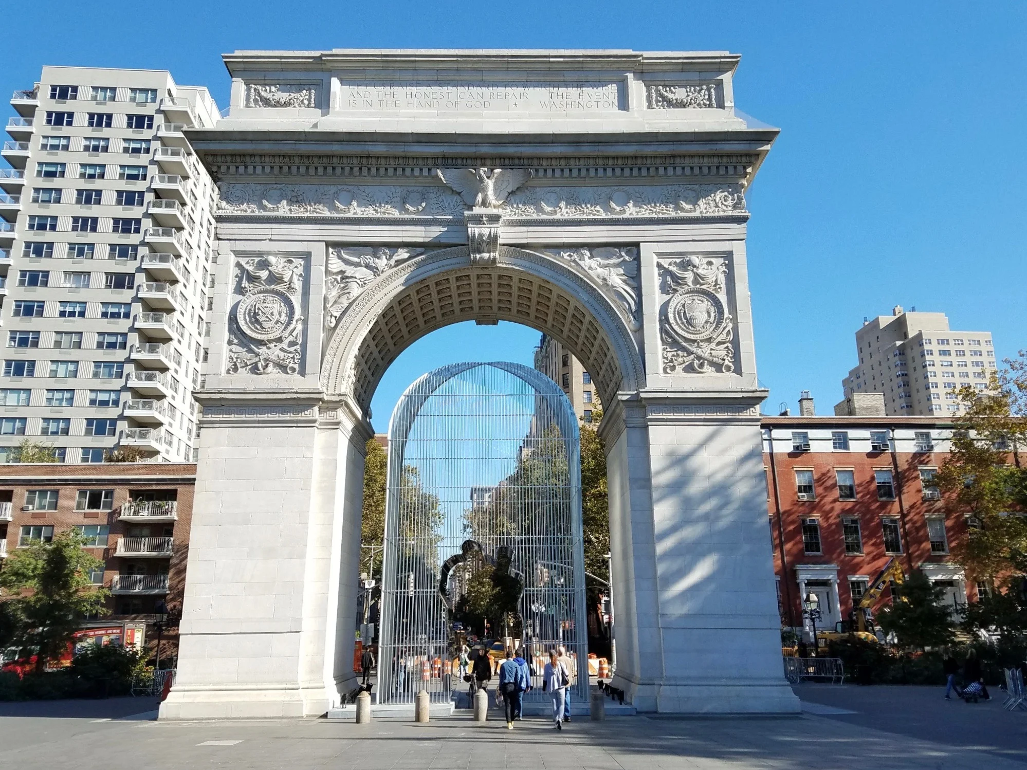 Good Fences Make Good Neighbors in Washington Square Park.