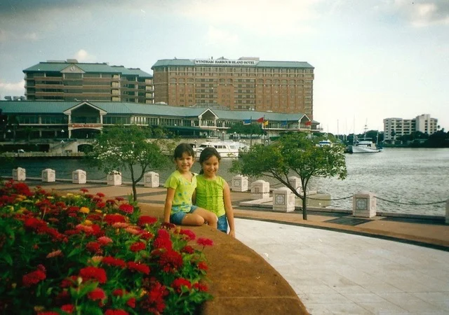 With my young sister in Tampa, Florida.