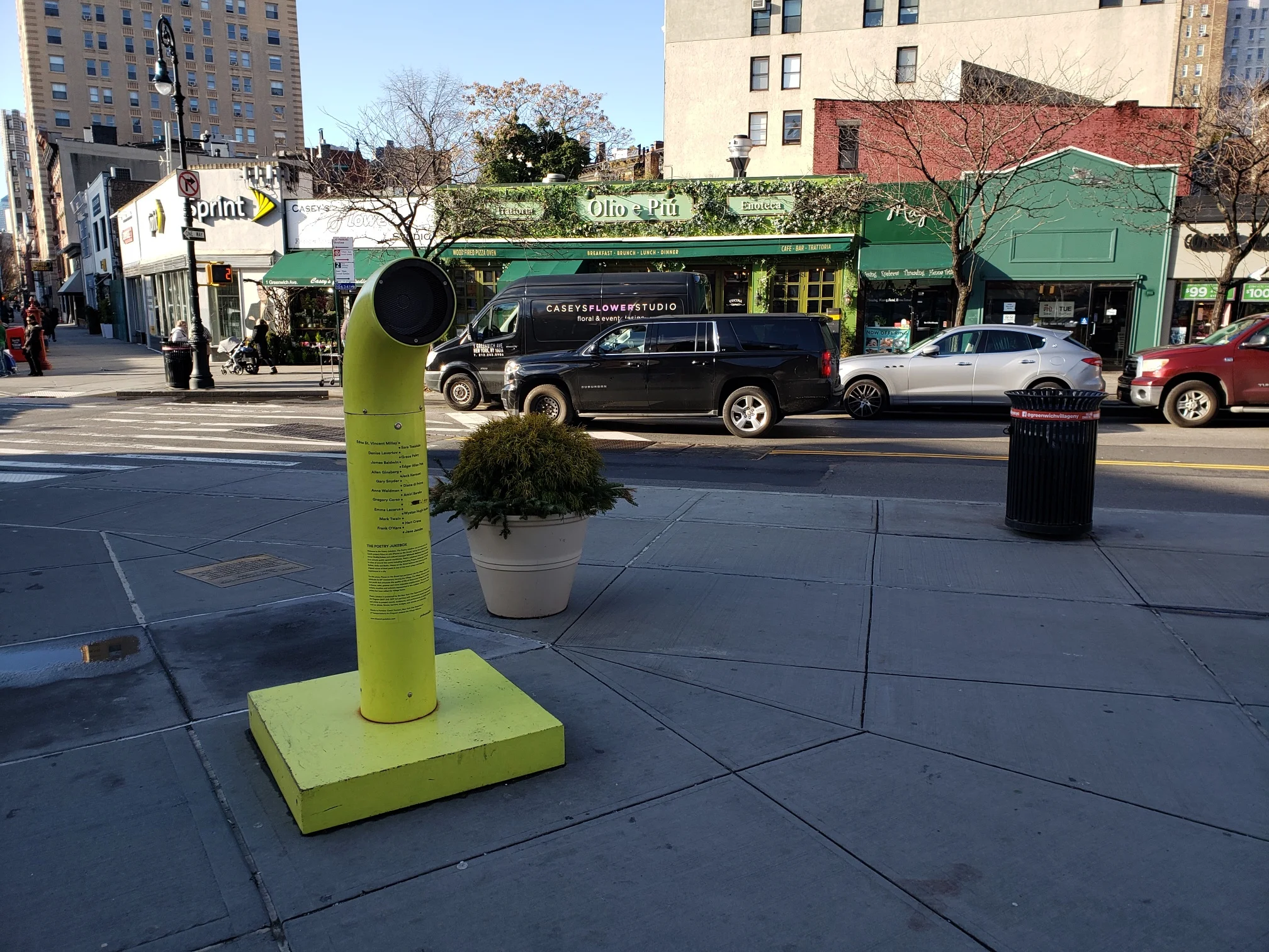 Poetry Jukebox in Ruth E. Wittenberg Triangle in Manhattan.