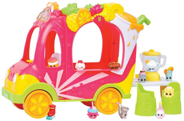 Shopkins Smoothie Truck £19.99 Shopkins is back with a fun smoothie truck playset that includes two shopkins, two stools and a blender. The truck is compatible with all existing Shoppies dolls too, so your little ones can have fun driving them all around.