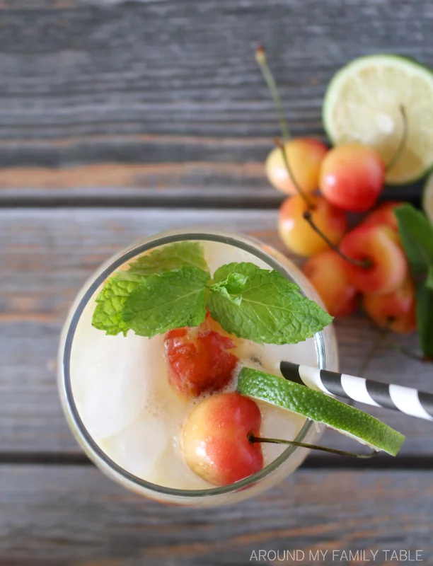 Cherry Mint Glowtini