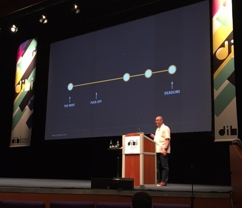The journey from receiving a brief, the 'fuck off' stage, and collaborating your ideas from the 'FO' stage all at last minute. 