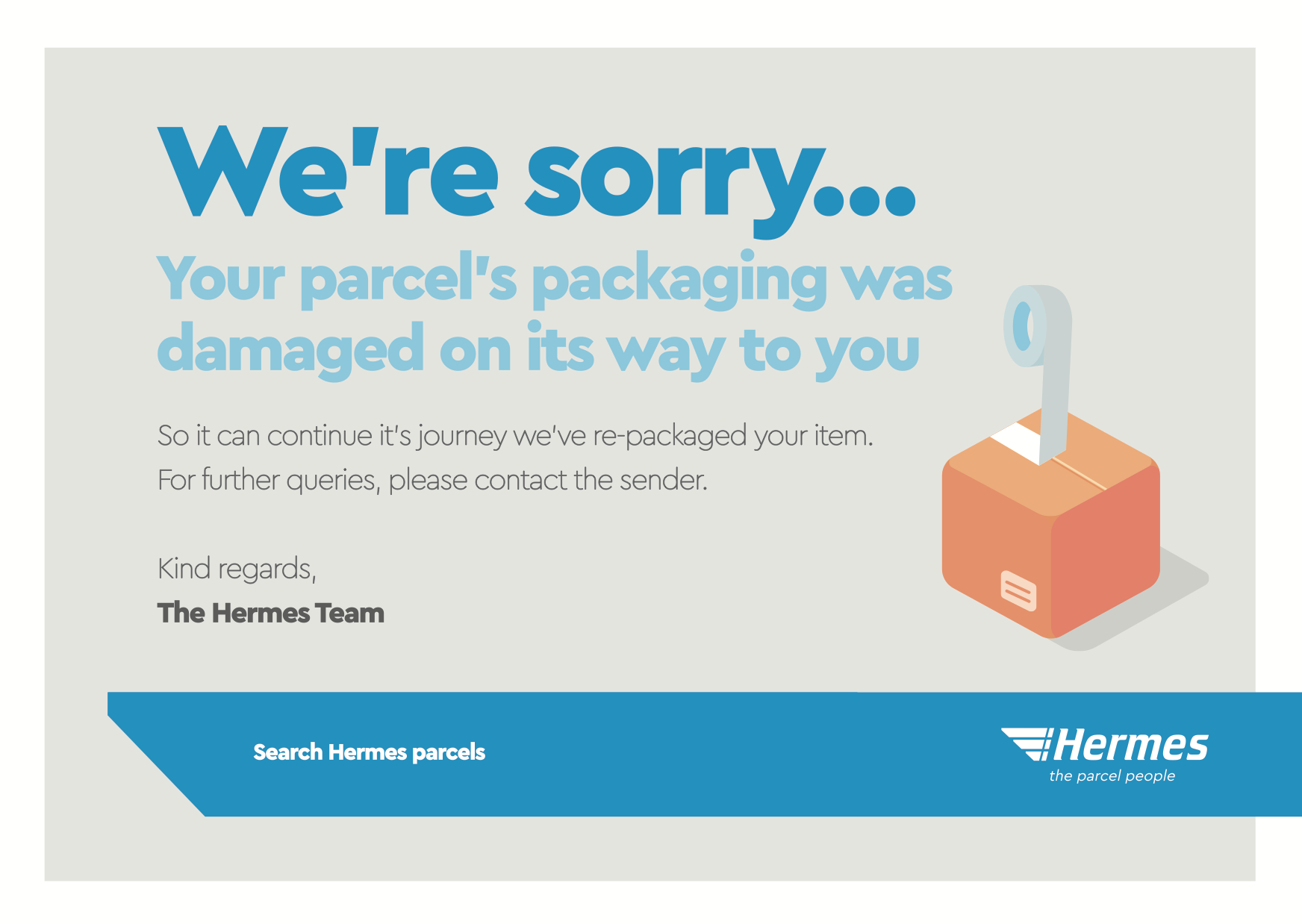 Missed parcel slip re-design