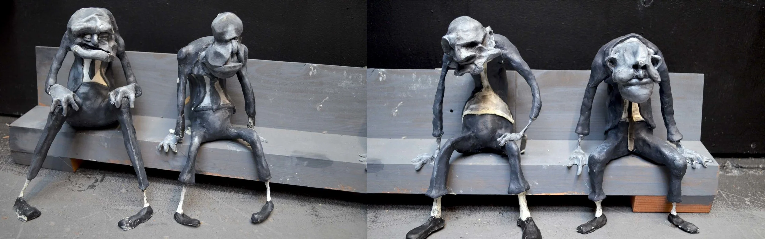 Stop-Motion Sculptures, mixed media, 2014