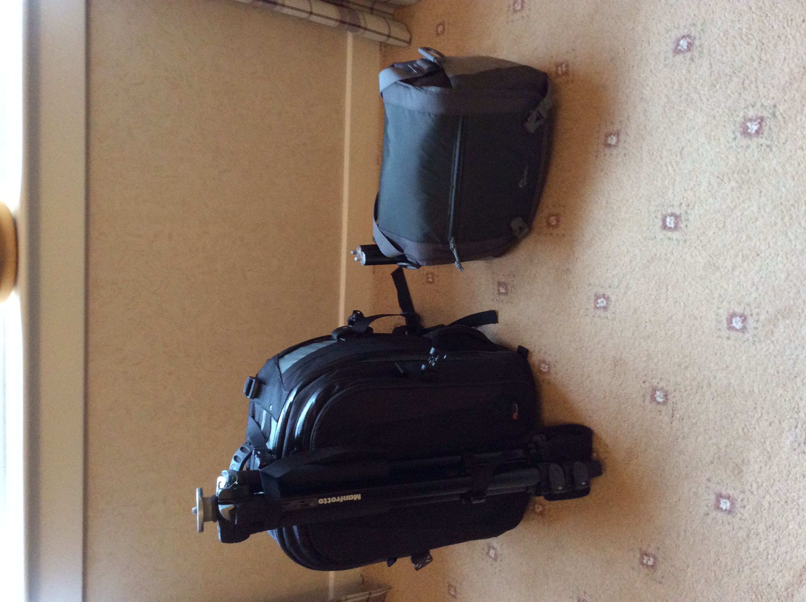 All the equipment packed up. Try to keep everything small and tidy.