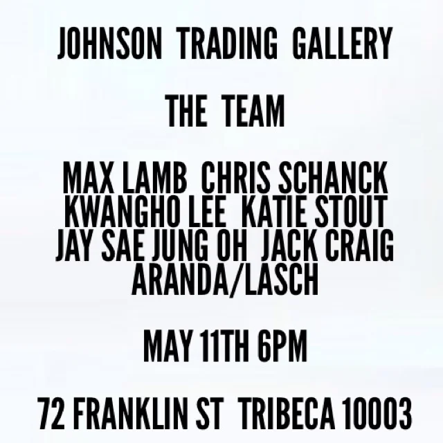 THE TEAM: Johnson Trading Gallery / May. 11 - June. 1, 2015 / 72 Franklin st, Tribeca, NY
