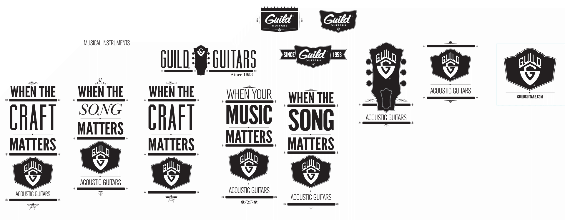 Some early exploration around possible designs, incorporating our brand statement.