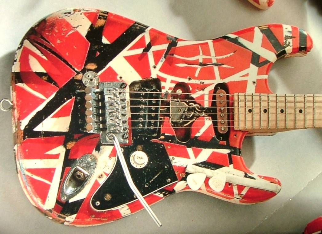  Perhaps the most famous modified guitar ever: Eddie Van Halen's "Frankenstein". 