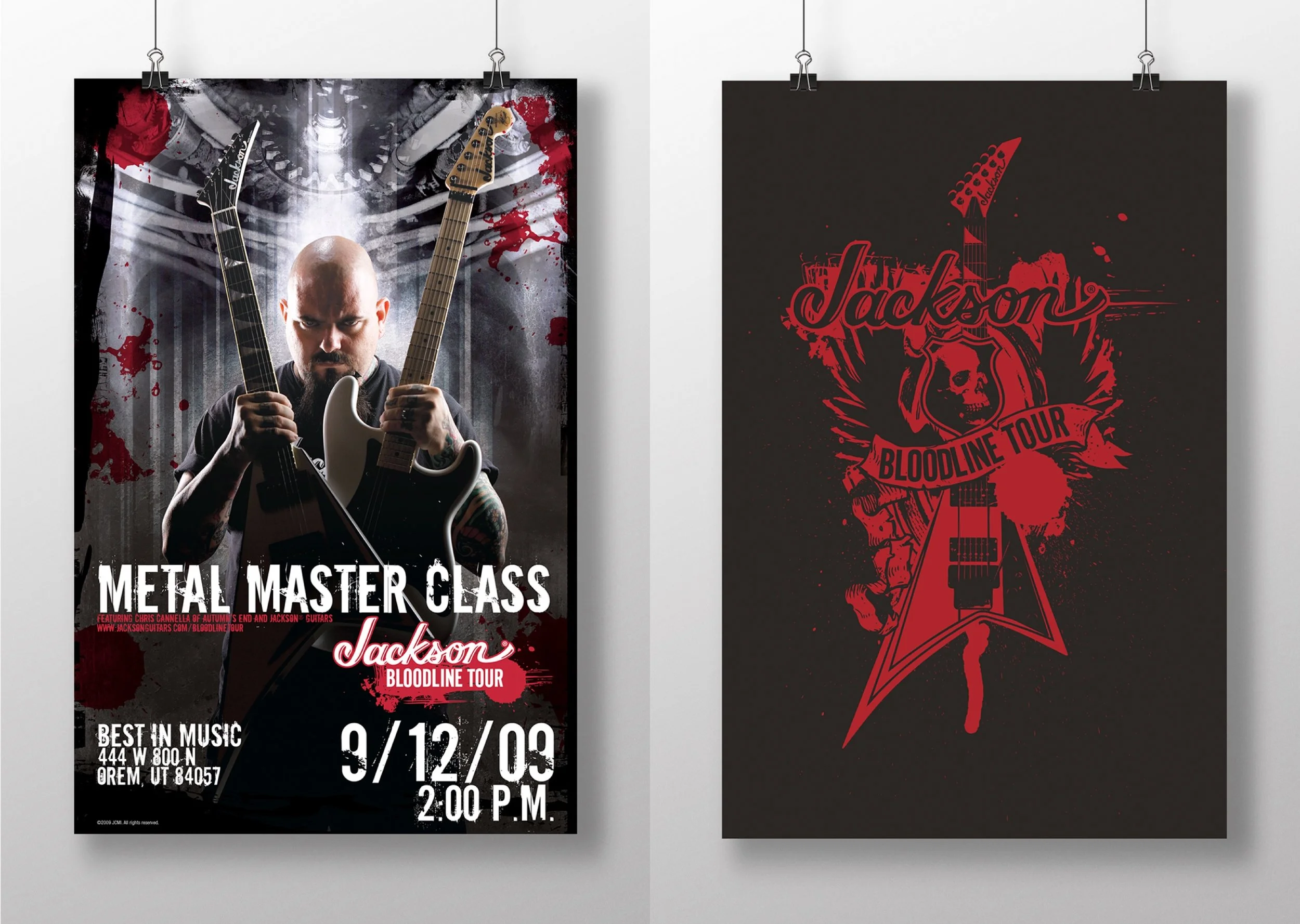 I created gig posters for every event; the illustrated version was repurposed into stickers, shirts and other swag.