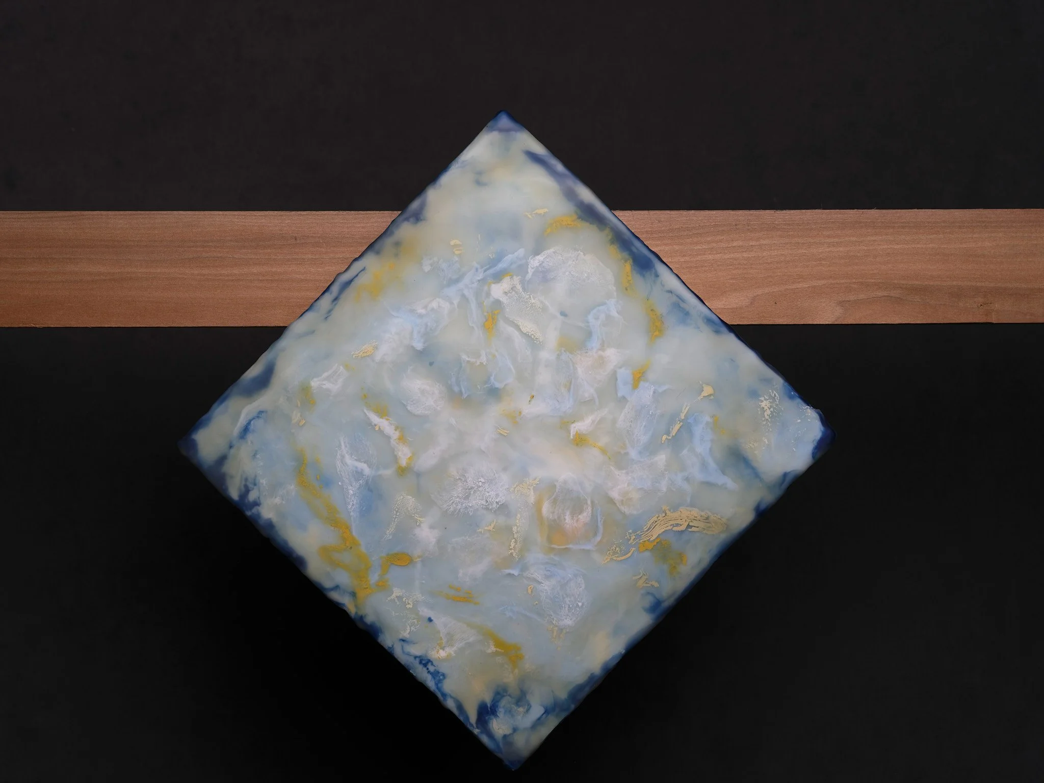 Pale Blue and White — 12 × 12 inches