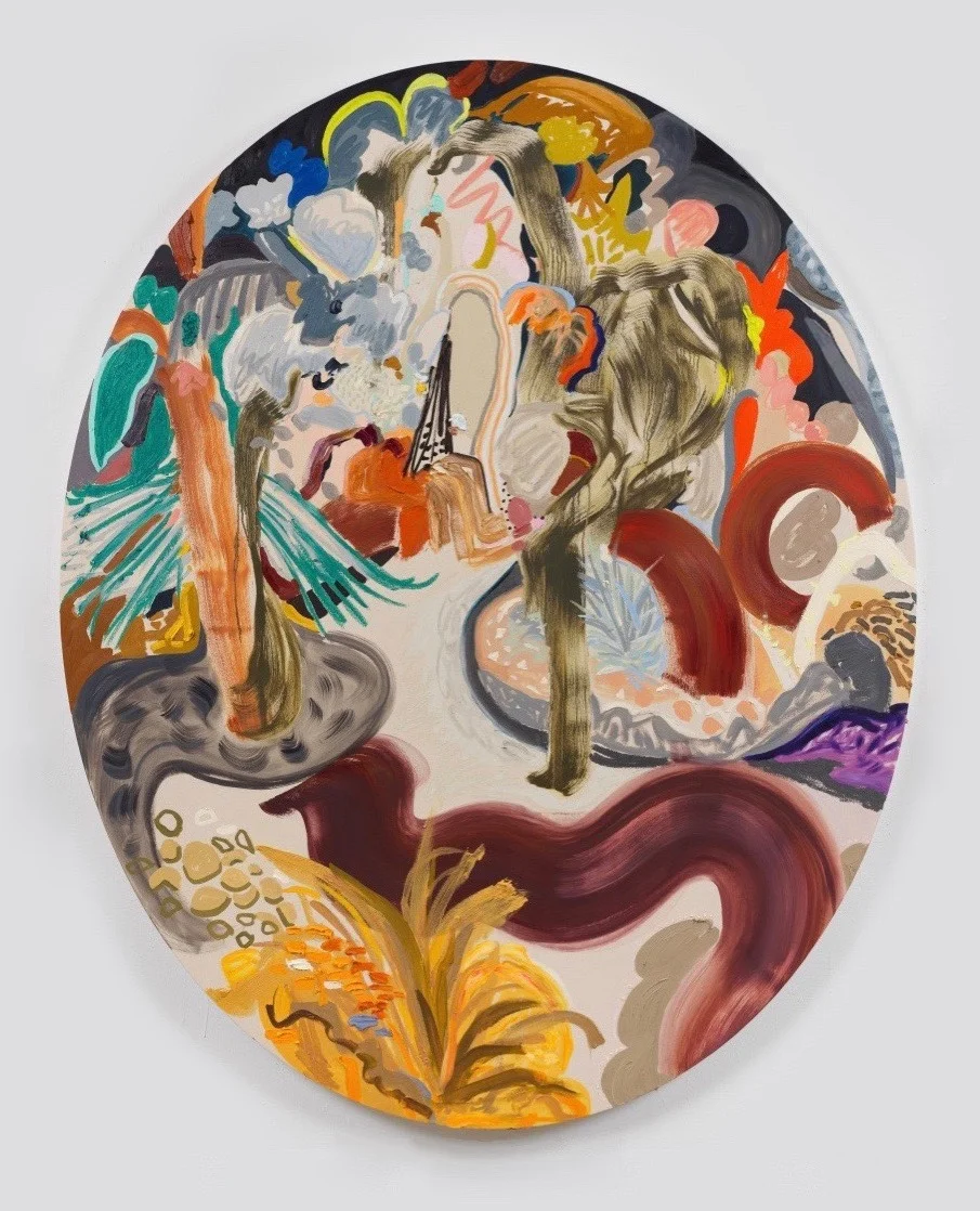 The Traveller, 2019 Oil on canvas, 60” x 75” oval
