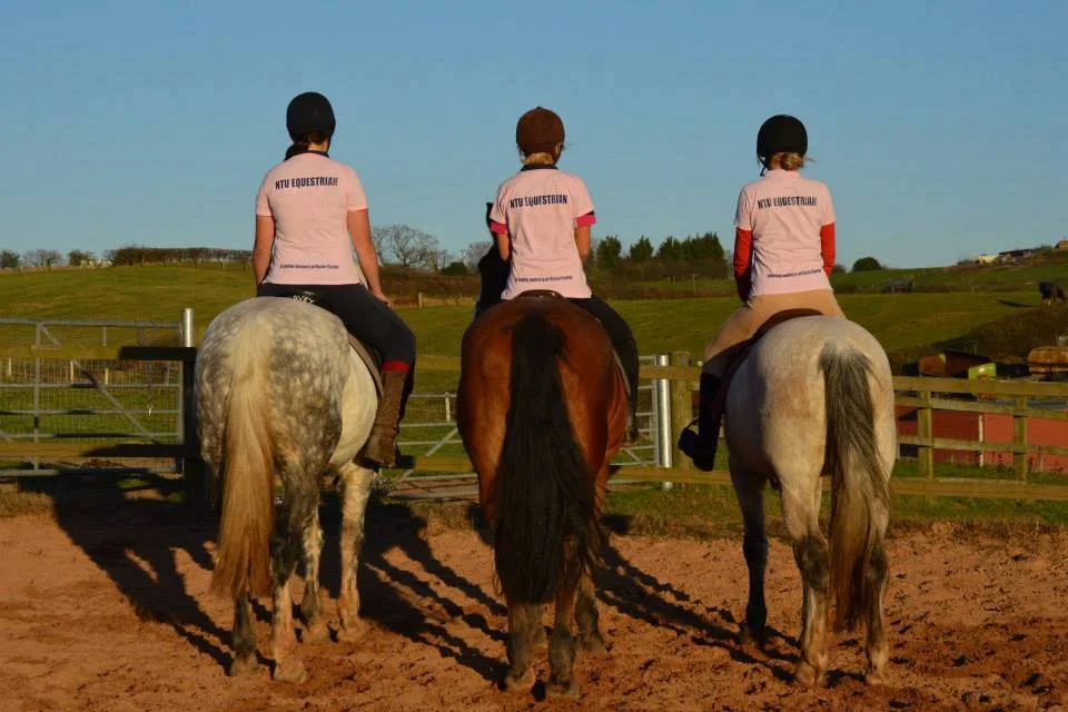 NTU girls showing support wearing their Rosie Carter pink t shirts