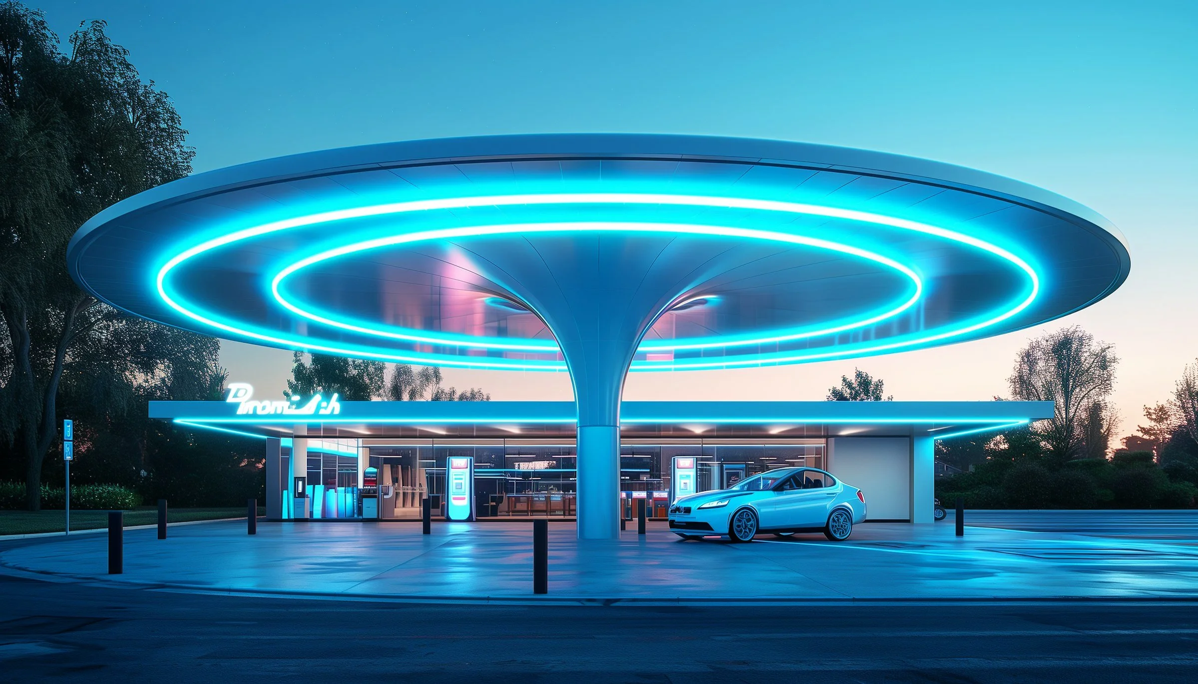 Futuristic EV Charging Station at Twilight.jpeg