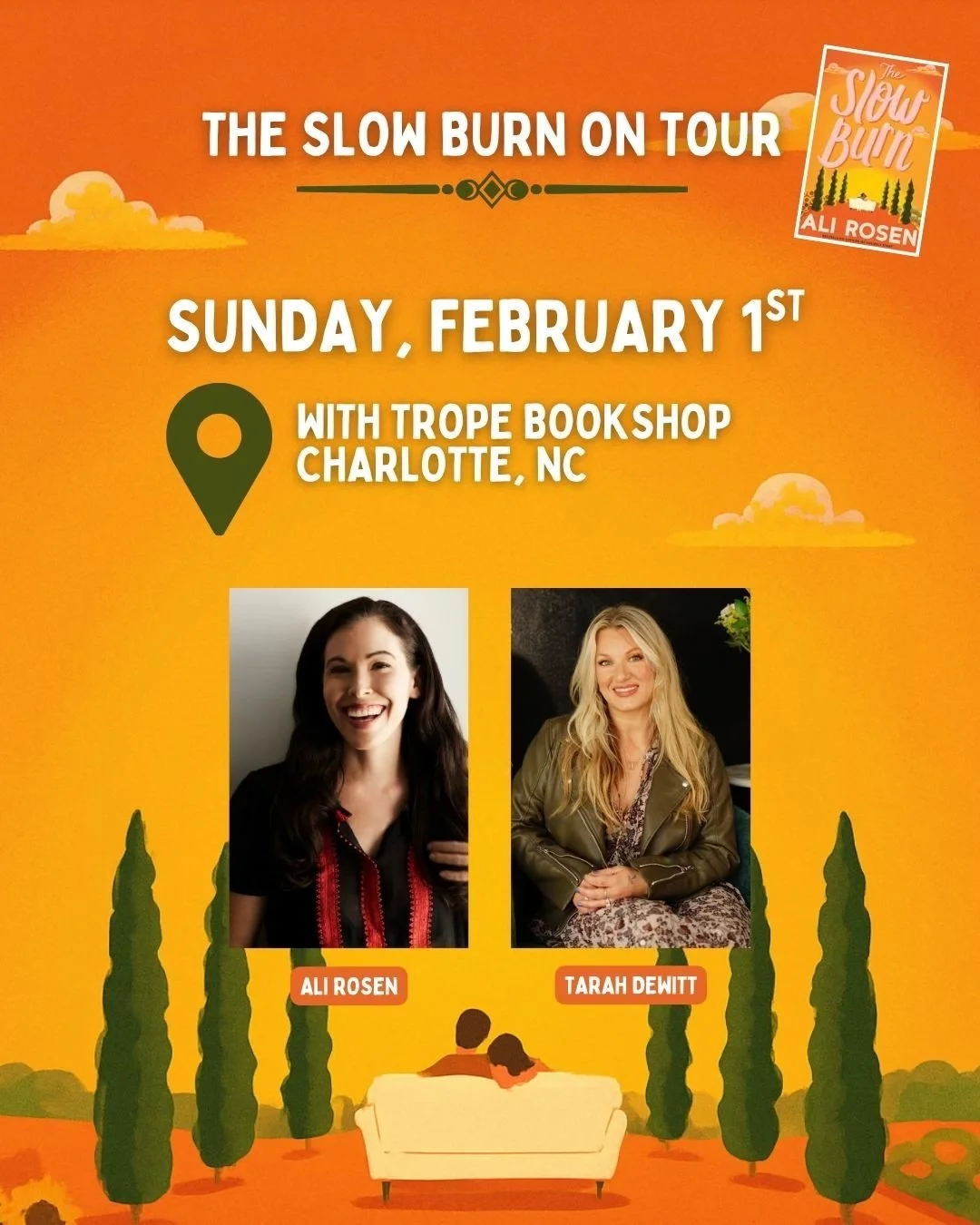 Ali Rosen in conversation with Tarah DeWitt in Charlotte