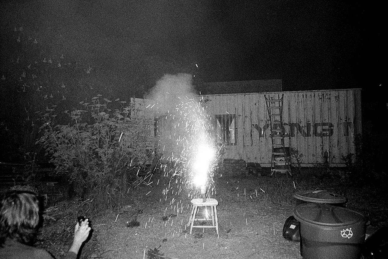 Devin shooting off fireworks for her father April.jpg