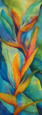 Heliconia Painting inspires Memories in Charlie