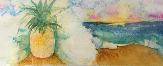 This is just the beginning of the painting, it hints of what's to come.