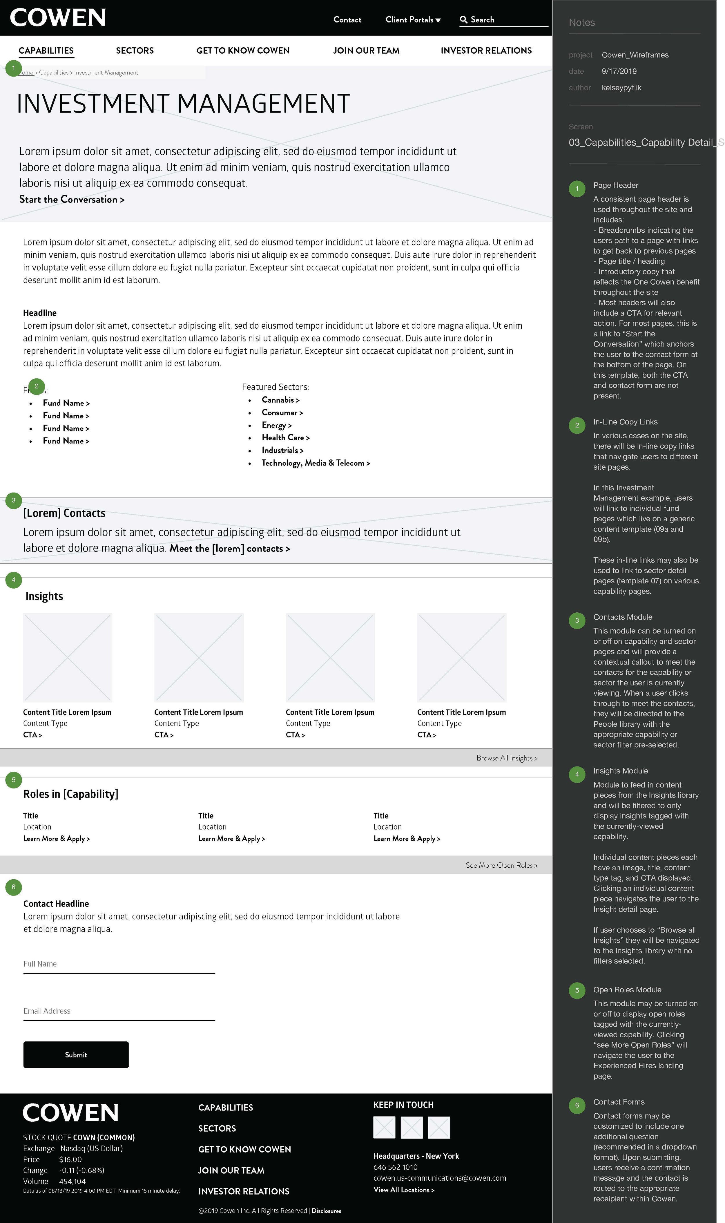 Annotated Wireframe