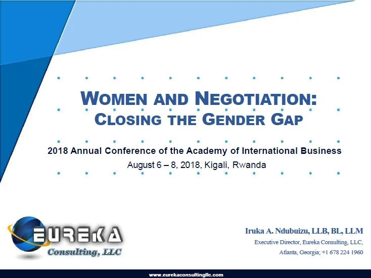 Women and Negotiation: Closing the Gender Gap
