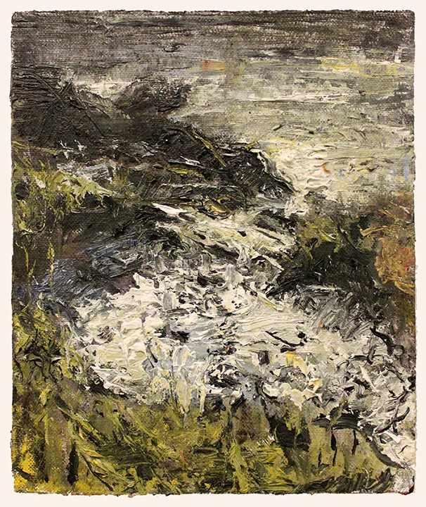  Low Tide, Setting Sun  Oil on linen mounted panel  6 x 8 inches  2014 