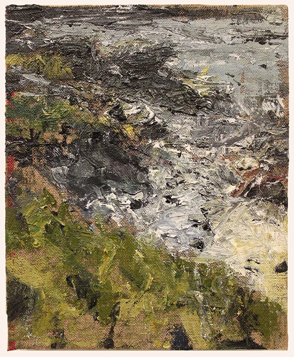   Heron's Rock   Oil on linen mounted panel  6 x 8 inches  2014 