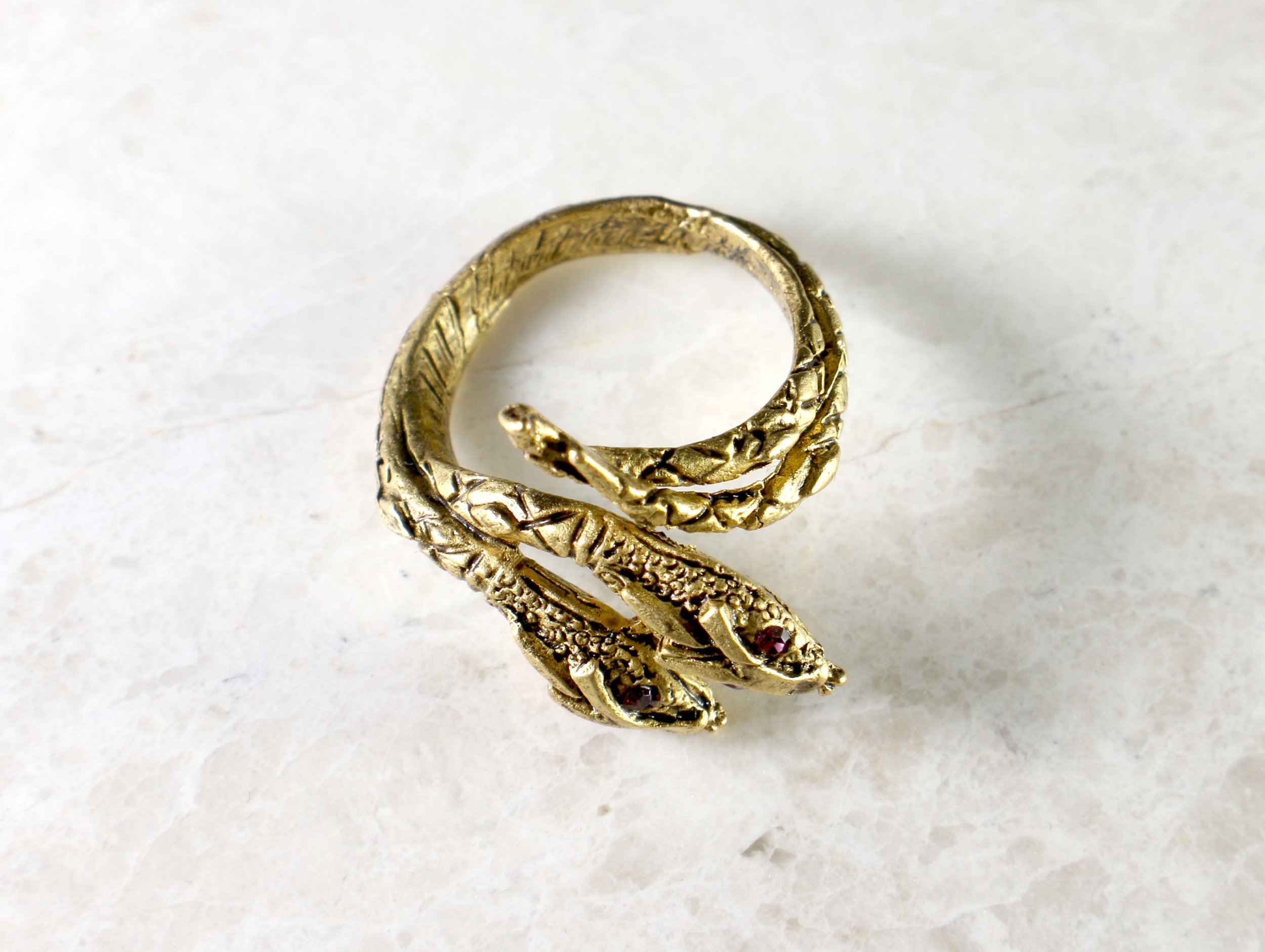 2 Headed Snake Ring