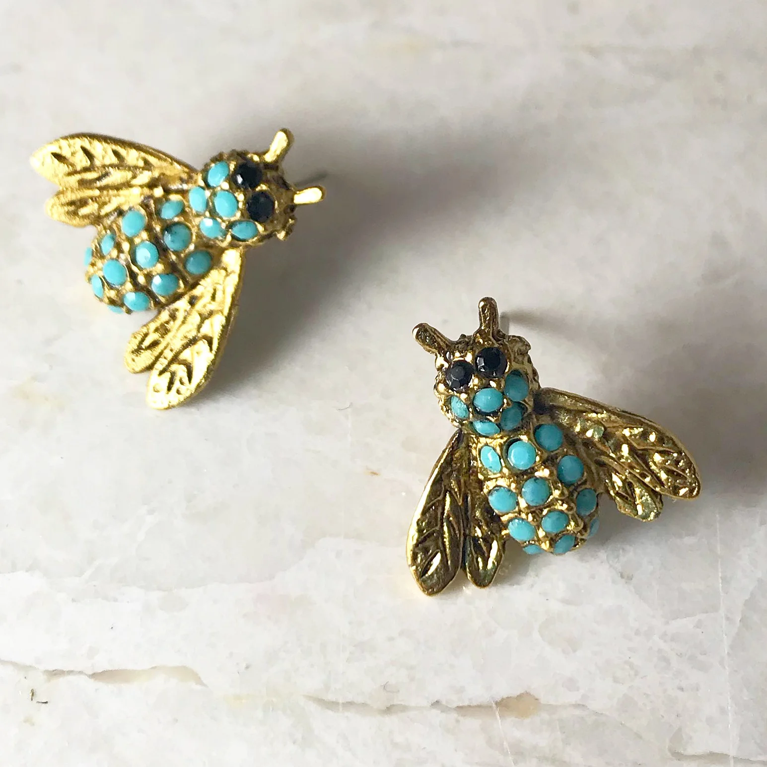 Bee Jeweled Stud Earrings
