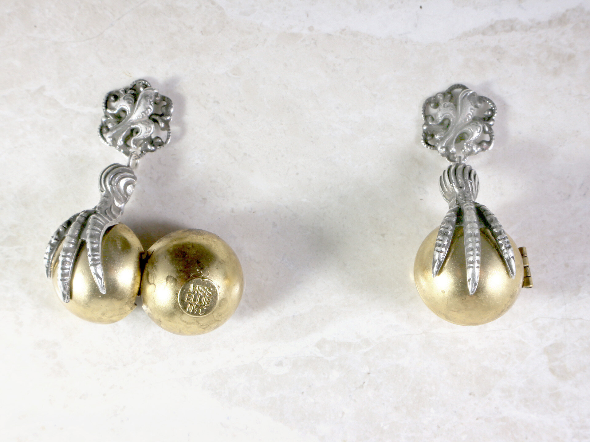 Claw Locket Earrings