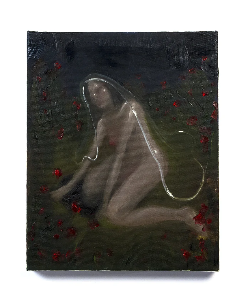 Descent, 10x8in oil on canvas 2019