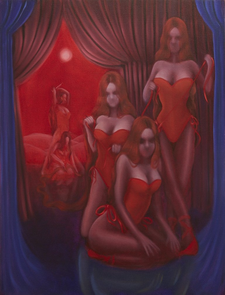   Bridesmaids   34x26in  oil on canvas  2021 