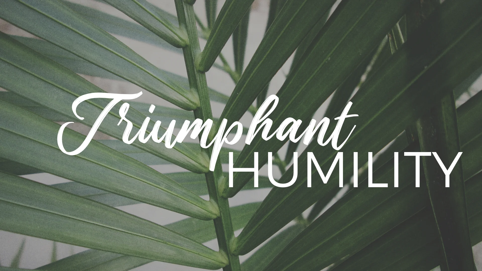 Triumphant Humility