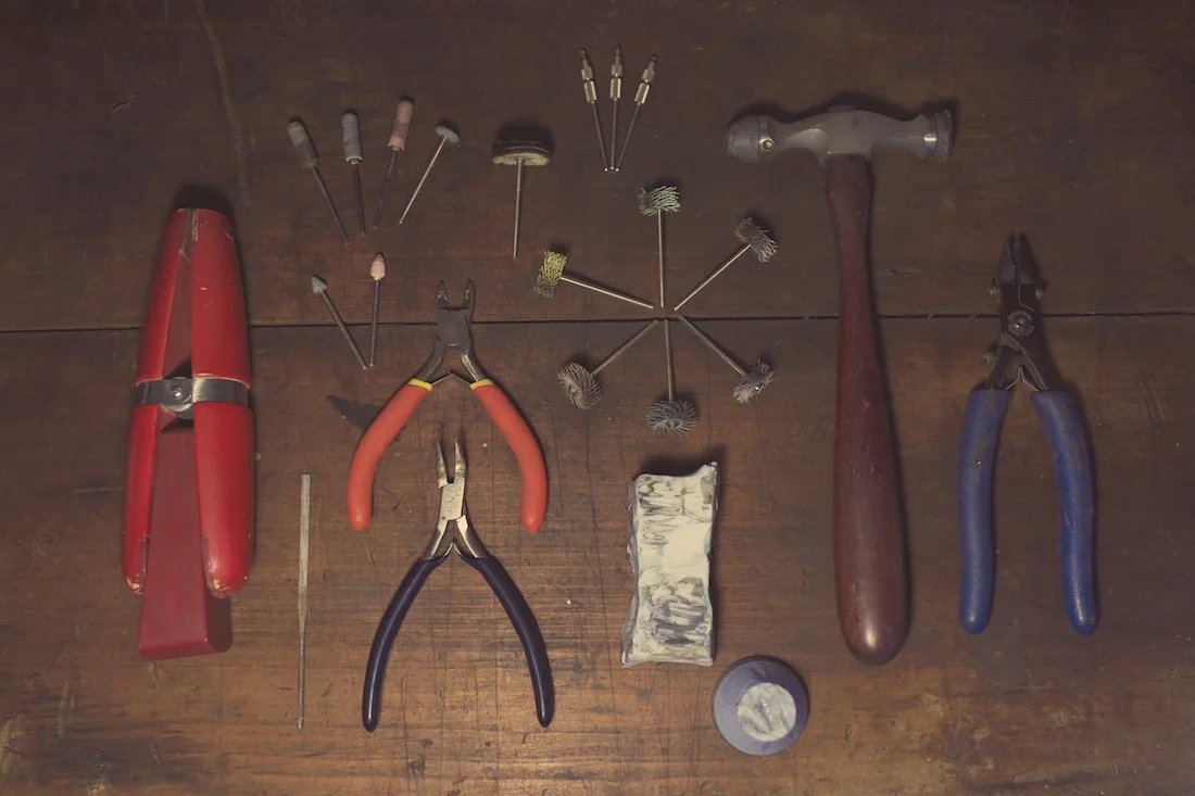 Once cast I use a different set of tools. There are many, but these are some of the ones I use most often.