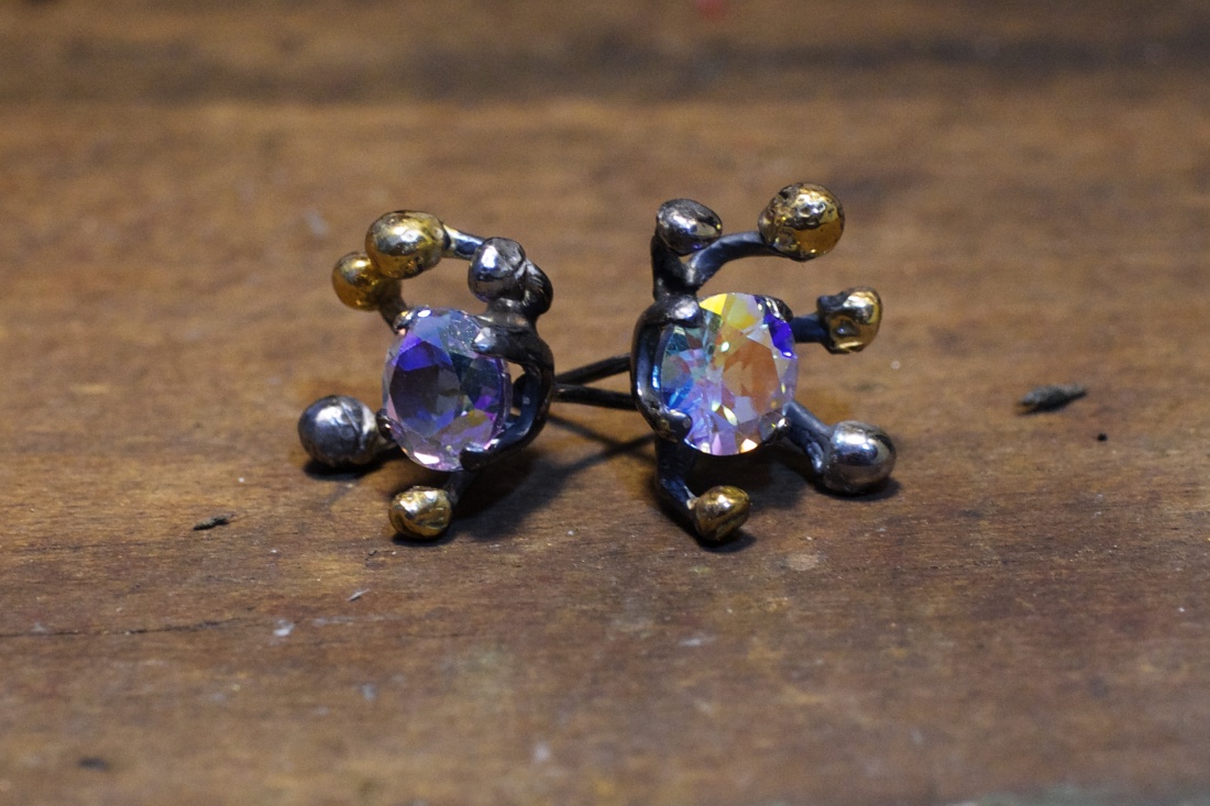Completed earrings.