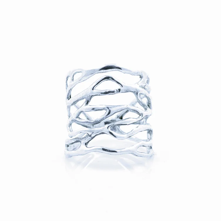Cajal Ring, sterling silver