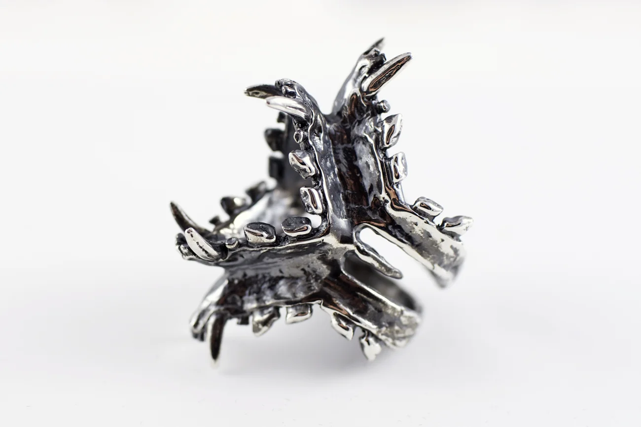 Jaws // solid Argentium Sterling Silver (2013)