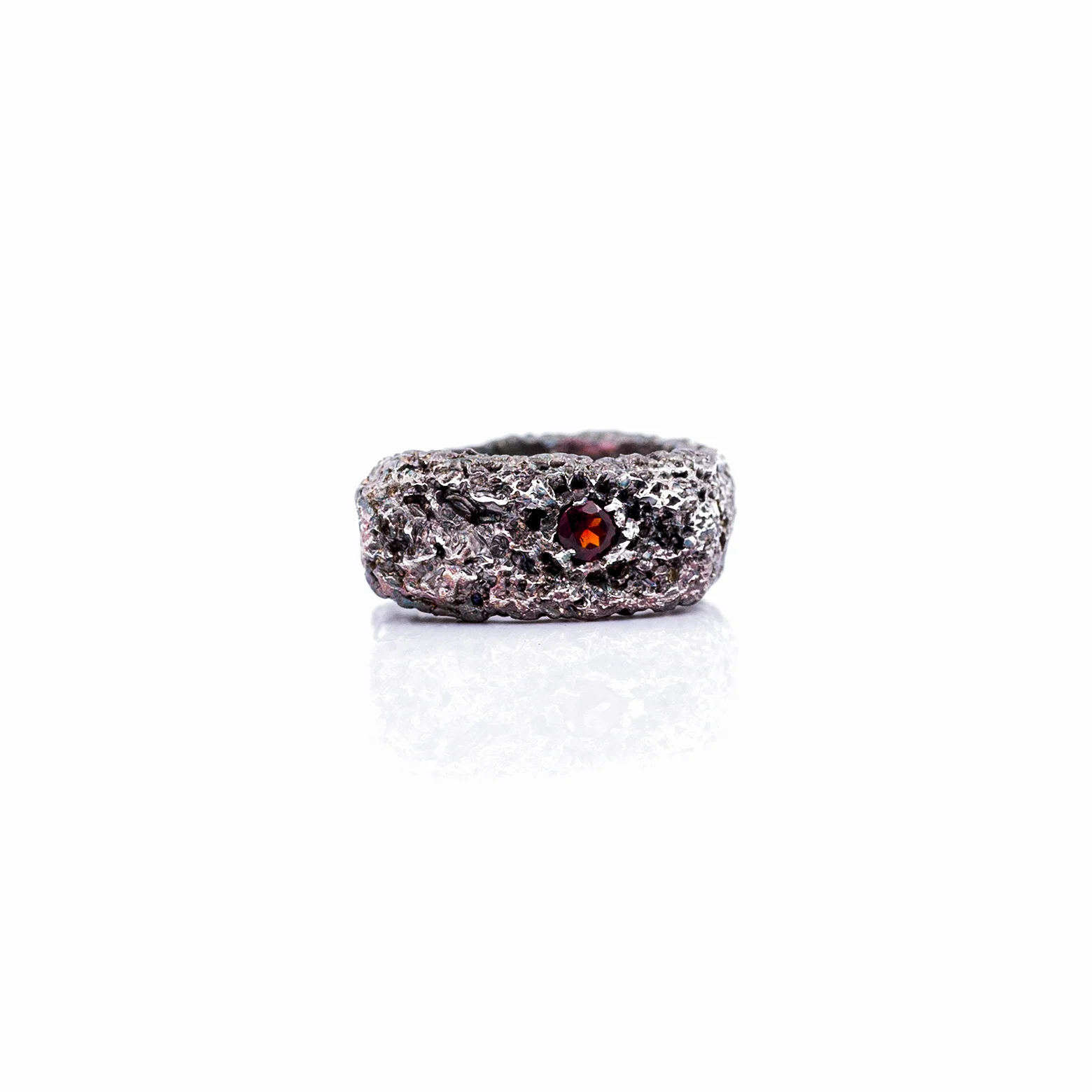 Fragment Band | Sterling silver, garnet.