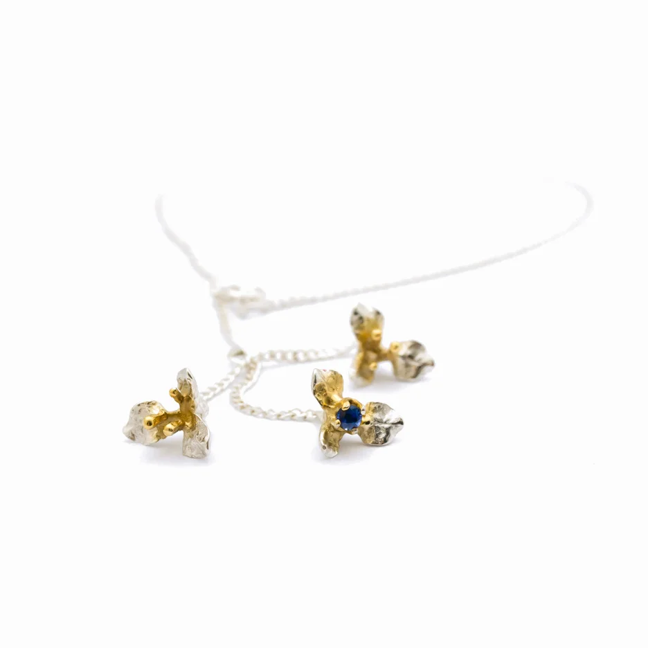 Efflorescence Bracelent | Sterling silver, blue sapphire.