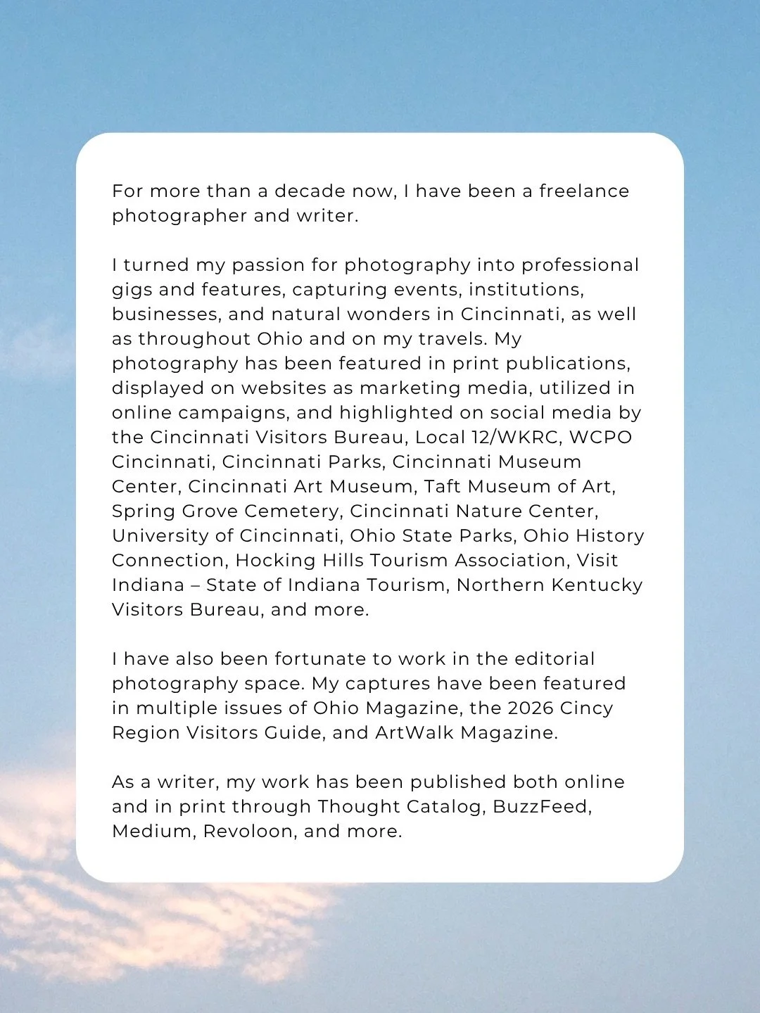 Cincinnati-Writer-Photographer-Content_Creator-Freelance-BuzzFeed-Medium-Thought_Catalog-Ohio_Magazine-Cincinnati_Visitors_Bureau-Cincinnati_Parks-Museum-Cemetery-Nature_Center-1