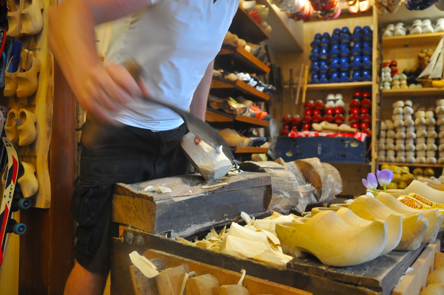 Tom van der Leij wooden shoe maker.JPG