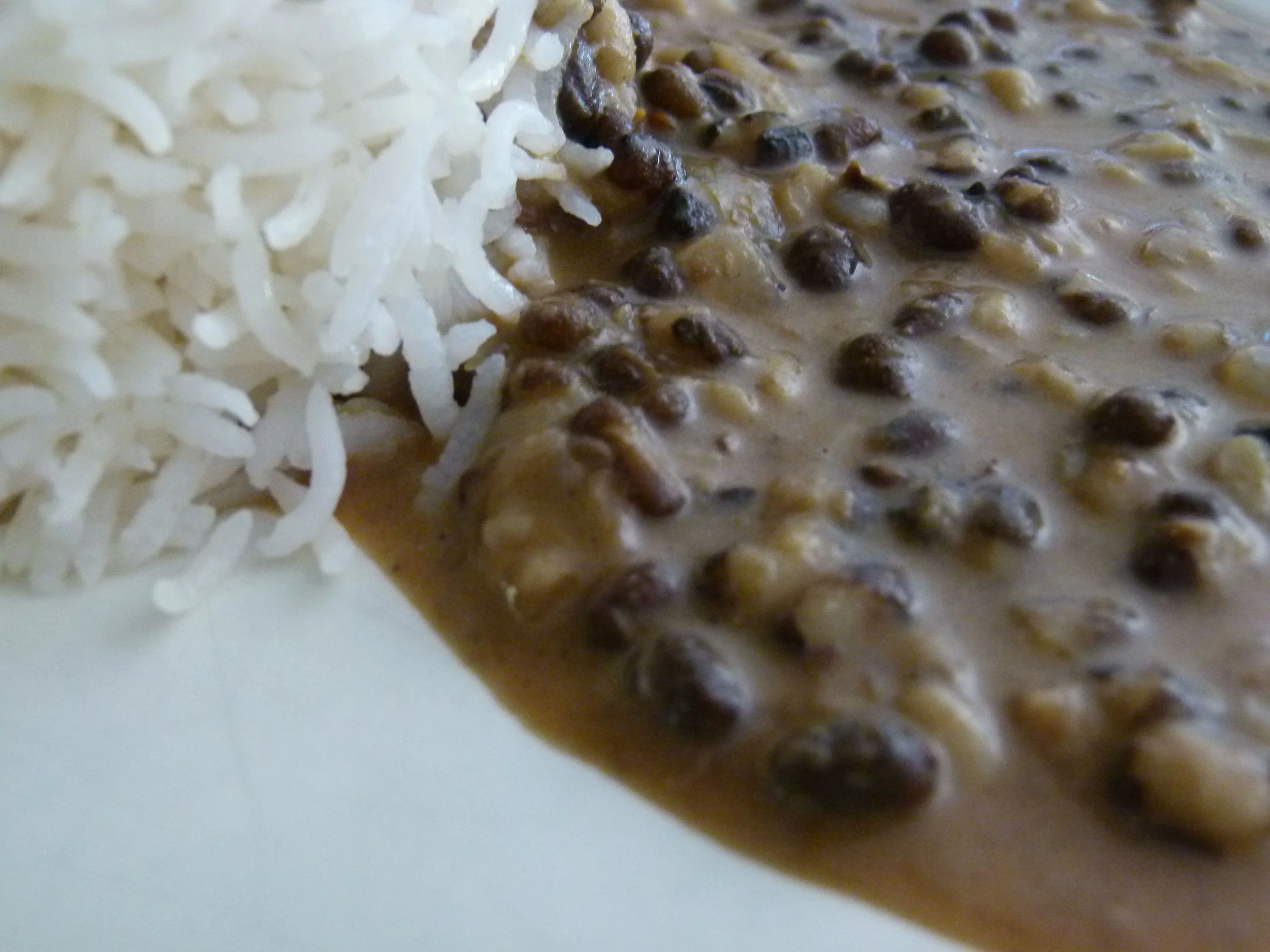 Dal makhani con arroz basmati