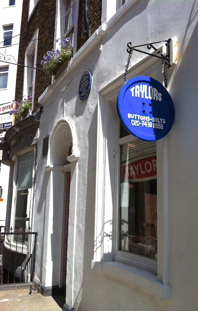 Taylors Buttons in the West End of London