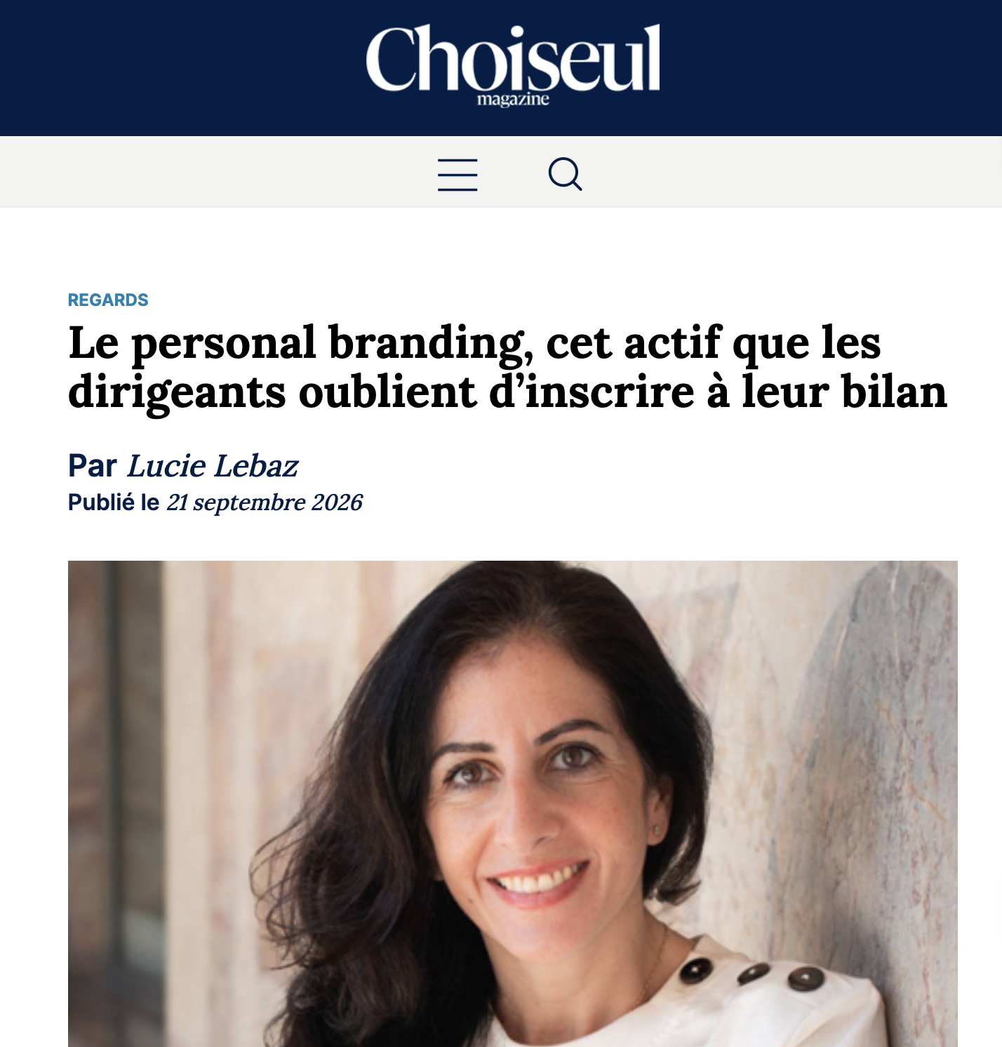 Le Personal Branding, cet actif que les dirigeants oublient d'inscrire à leur bilan. Choiseul Magazine