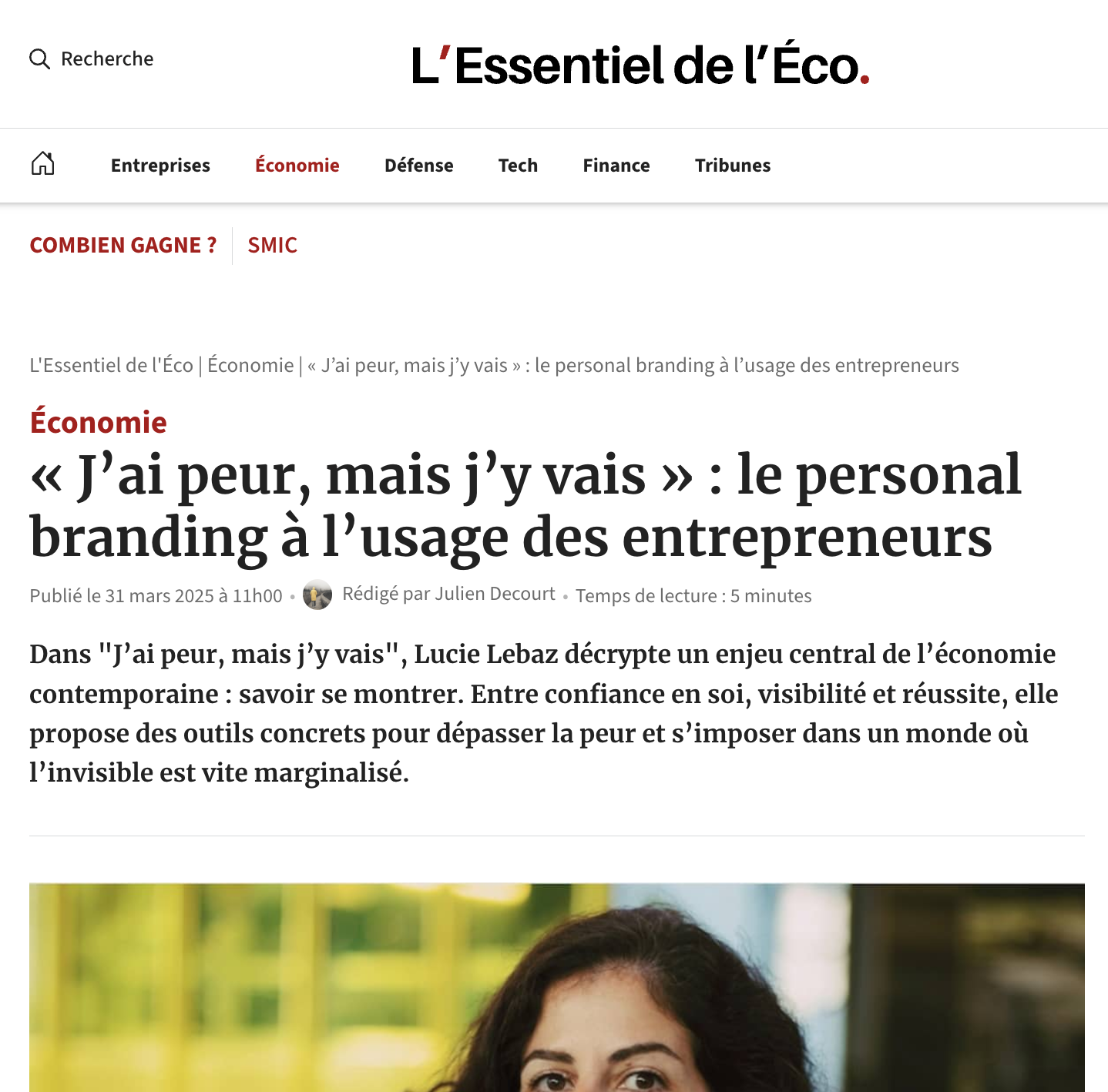 l'essentiel de l'eco avec Lucie Lebaz