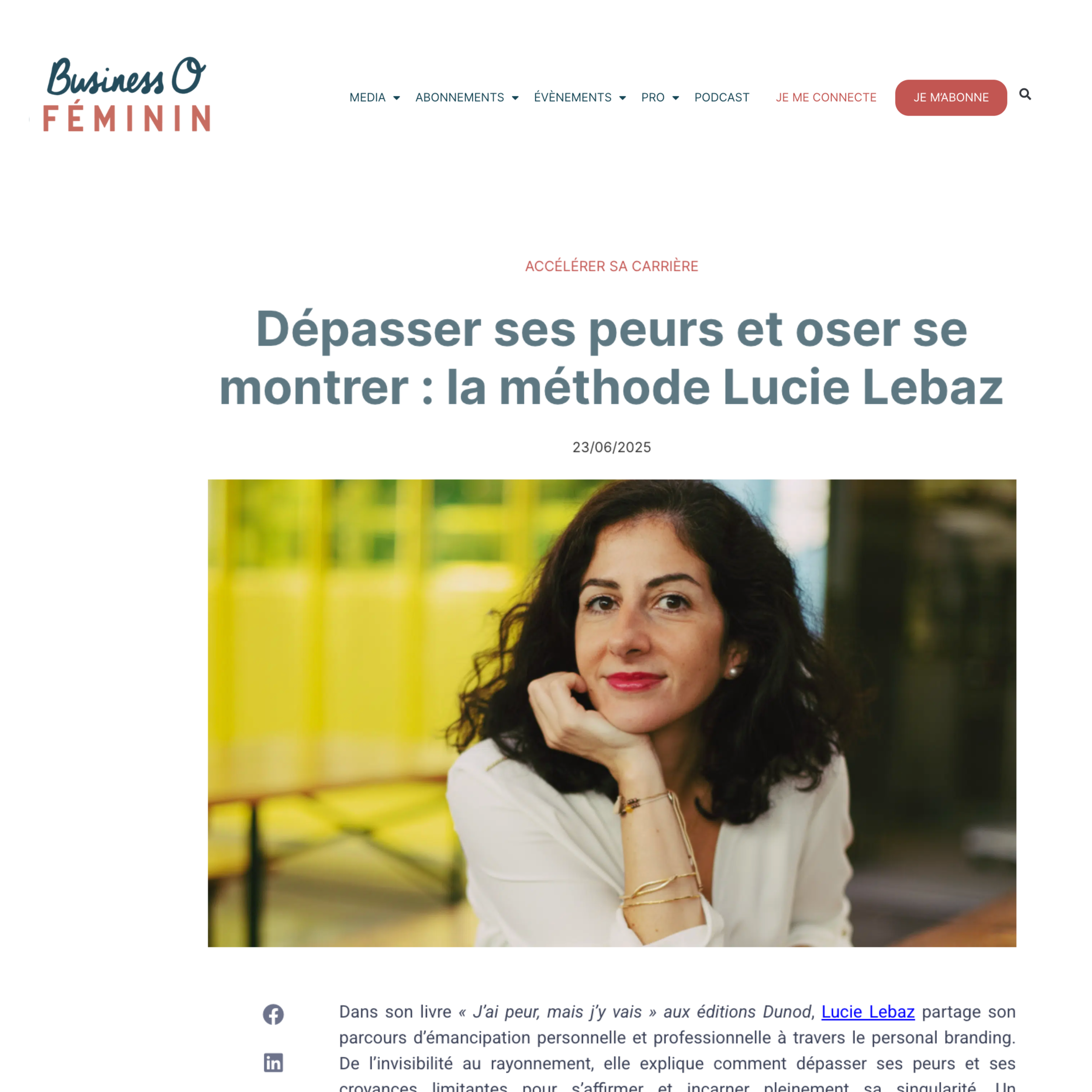 Business O Feminin avec Lucie Lebaz