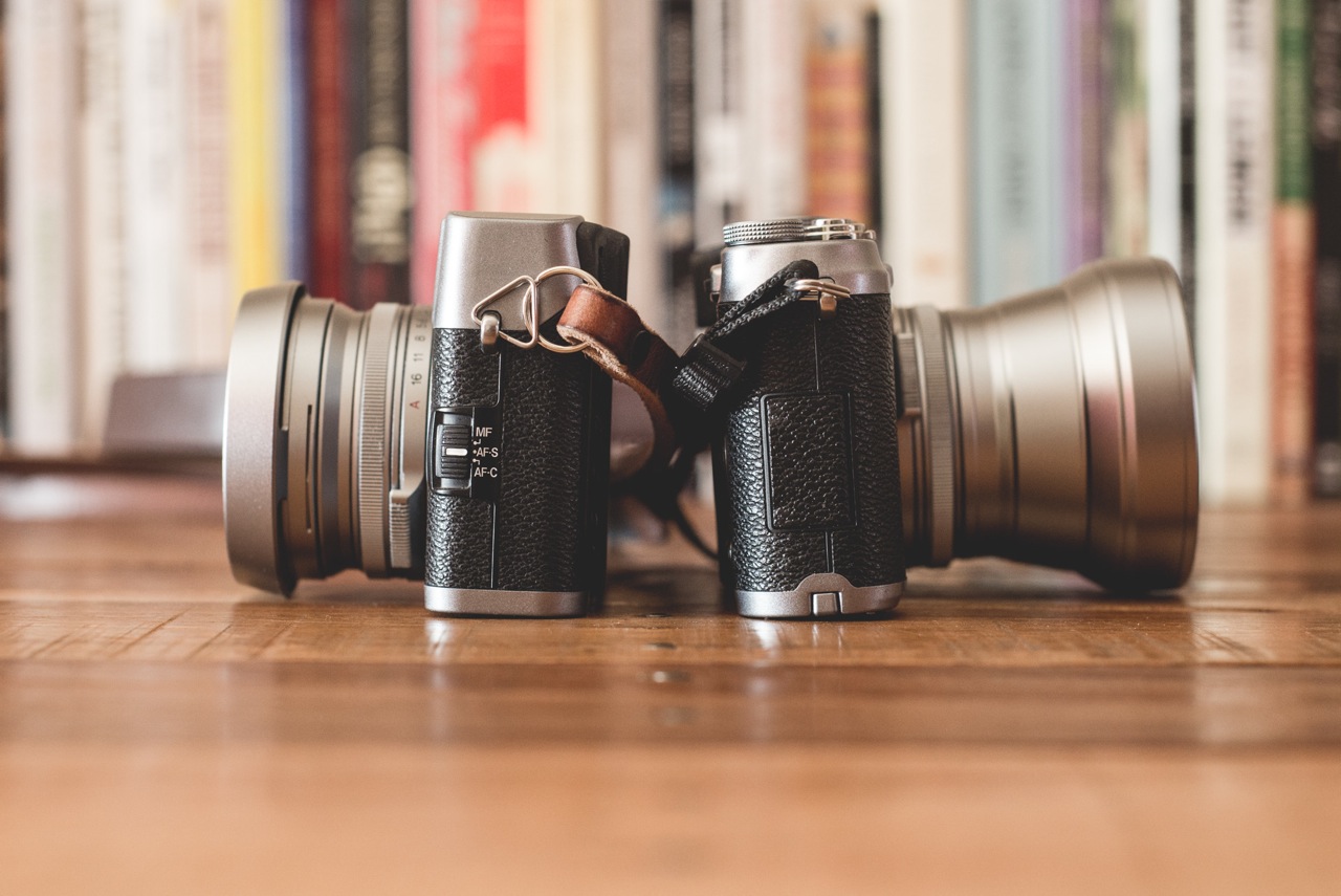 One with lens hood & one with TCL-X100 on.