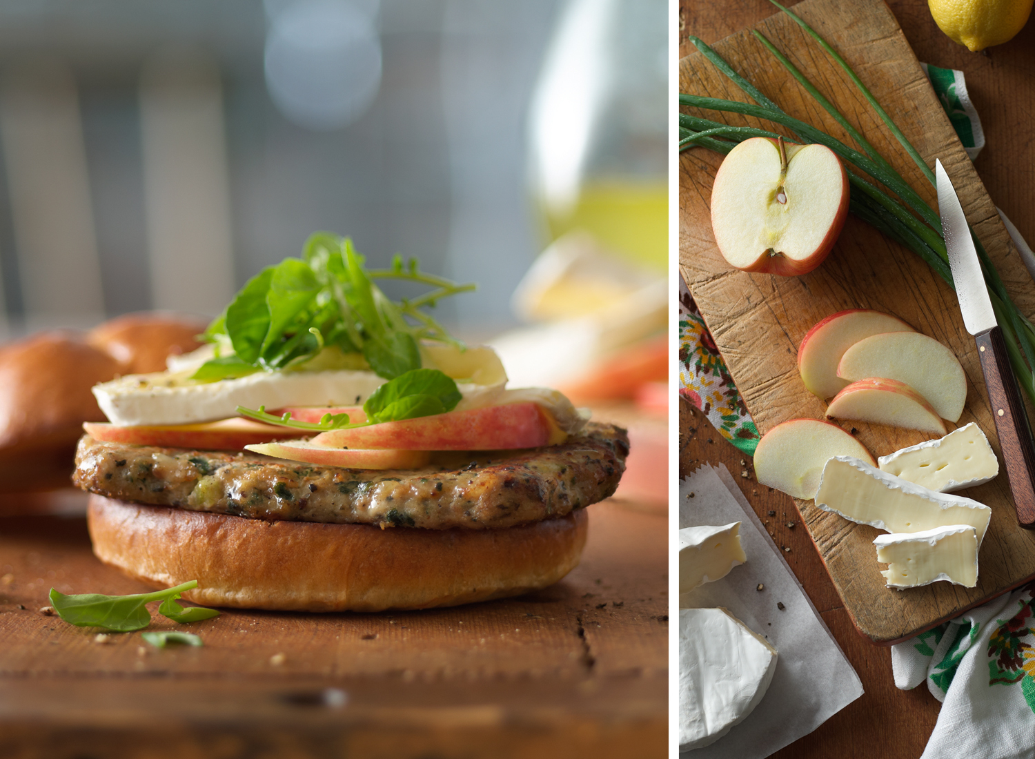 Turkey Burger With Apples | Tony Kubat Photography