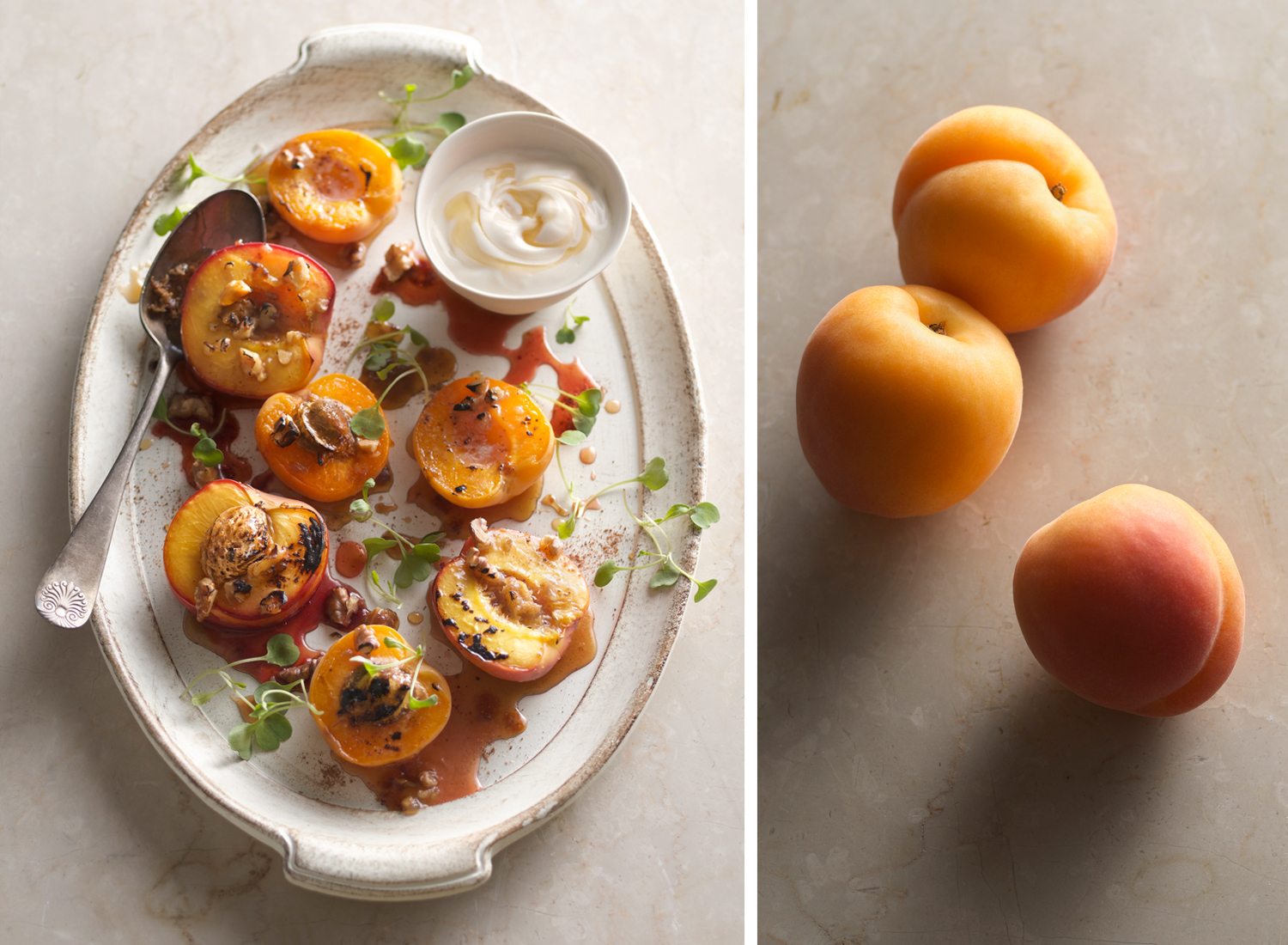 Spiced and Roasted Nectarines with Honey Yogurt | Tony Kubat Pho