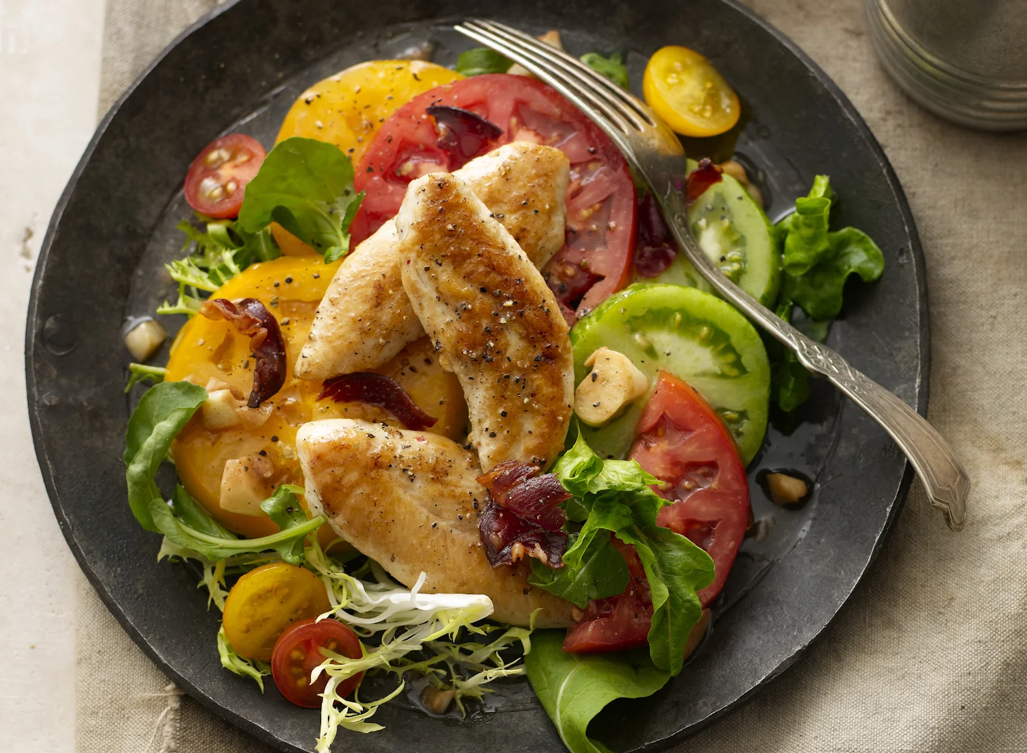 Grilled Chicken And Tomato Salad | Tony Kubat Photography