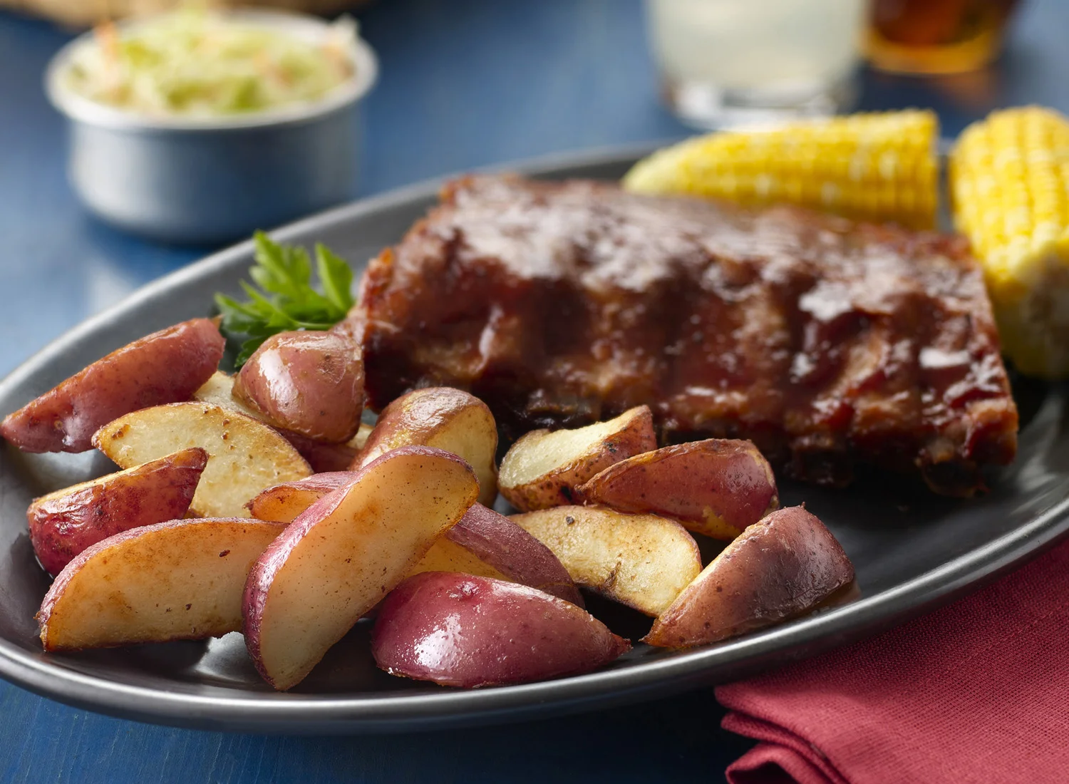 Potato Wedges With Ribs | Tony Kubat Photography
